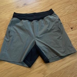 Mens grey size medium lululemon shorts